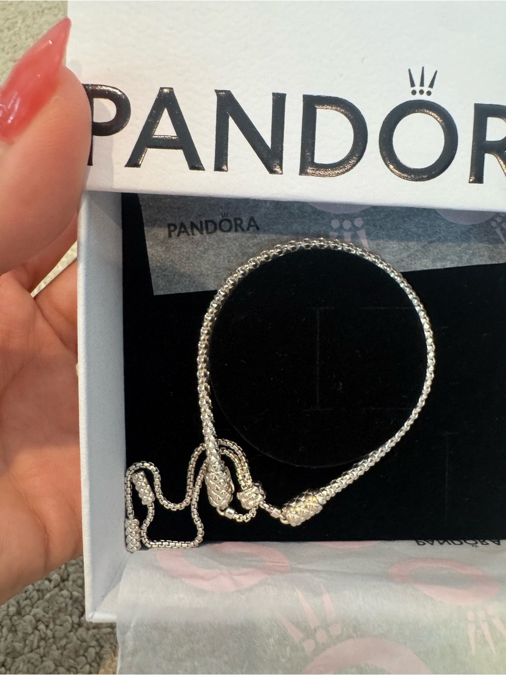 Pandora Adjustable Studded Chain Bracelet - Picture 5 of 7